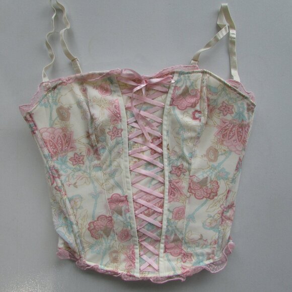Rene Rofe Sophie B Cream Floral Corset Set - NEW - Picture 4 of 13